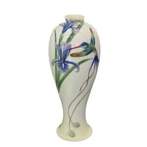 Franz Porcelain Collection Long Tail Hummingbird Vase
